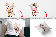 Cow with Bell Clipart, a Graphic by Artnoy (Thumbnail 3 of 5)