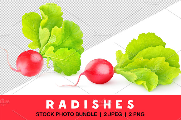 Red Radish With Leaves