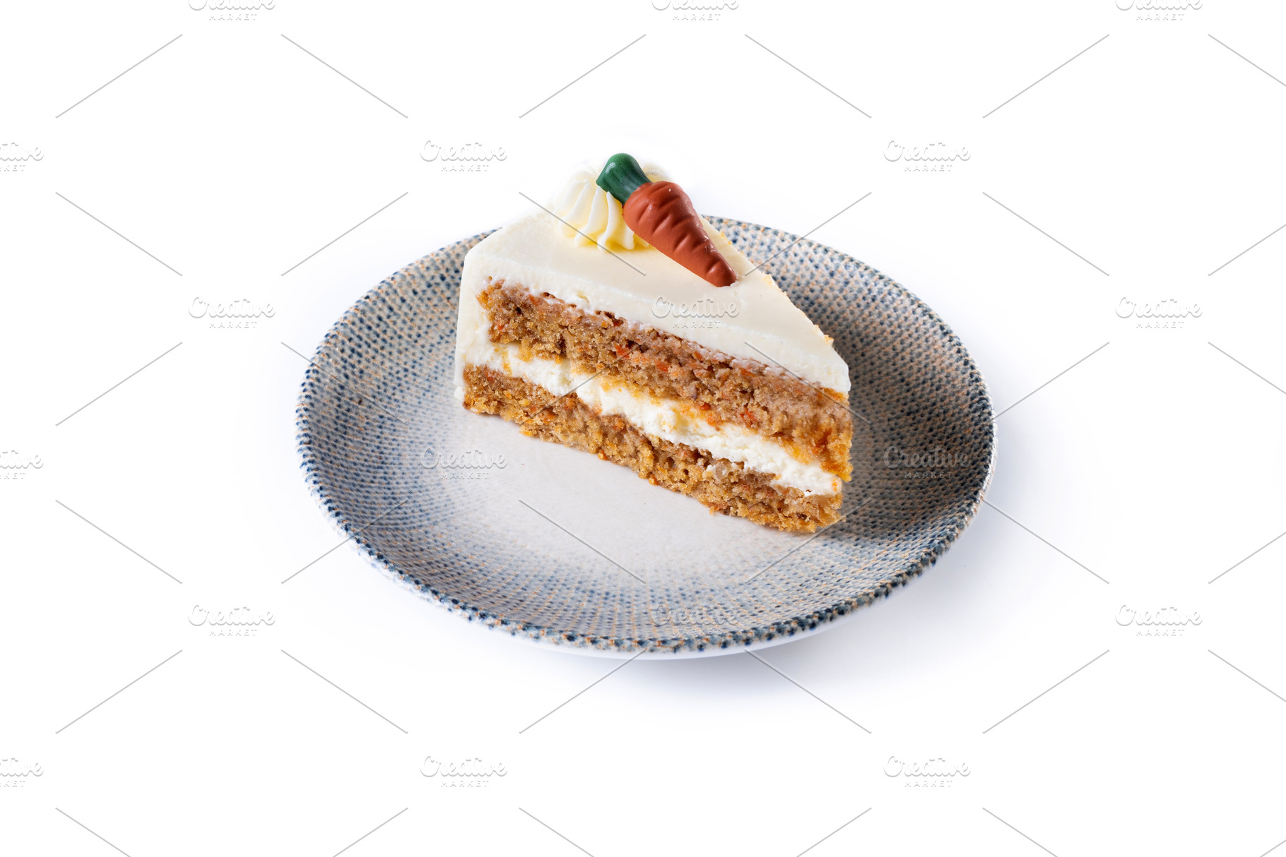 Carrot cake slice with cream cheese frosting, a Food & Drink Photo by etorres69