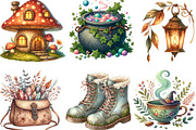 Cozy Magic Fairy Forest Witch, an Illustration by Designking (Thumbnail 3 of 4)