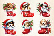 Dog Christmas Stocking Sublimation, an Illustration by DreamArtGraphic (Thumbnail 3 of 6)