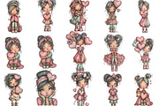 Whimsical Valentine Teen Girl, an Illustration by Designking (Thumbnail 3 of 5)