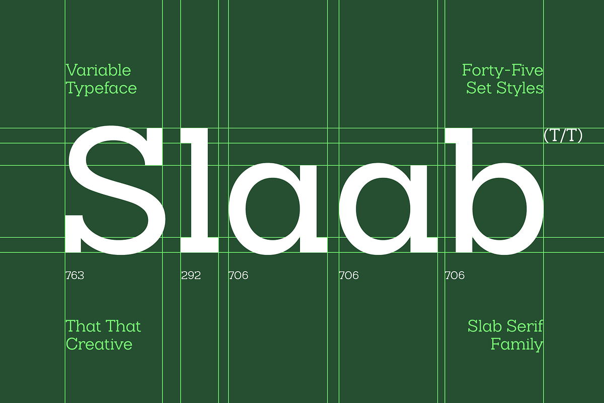 Slaab Font Family 45 Styles, a Slab Serif Font by That That Creative (Photo 1 of 13)