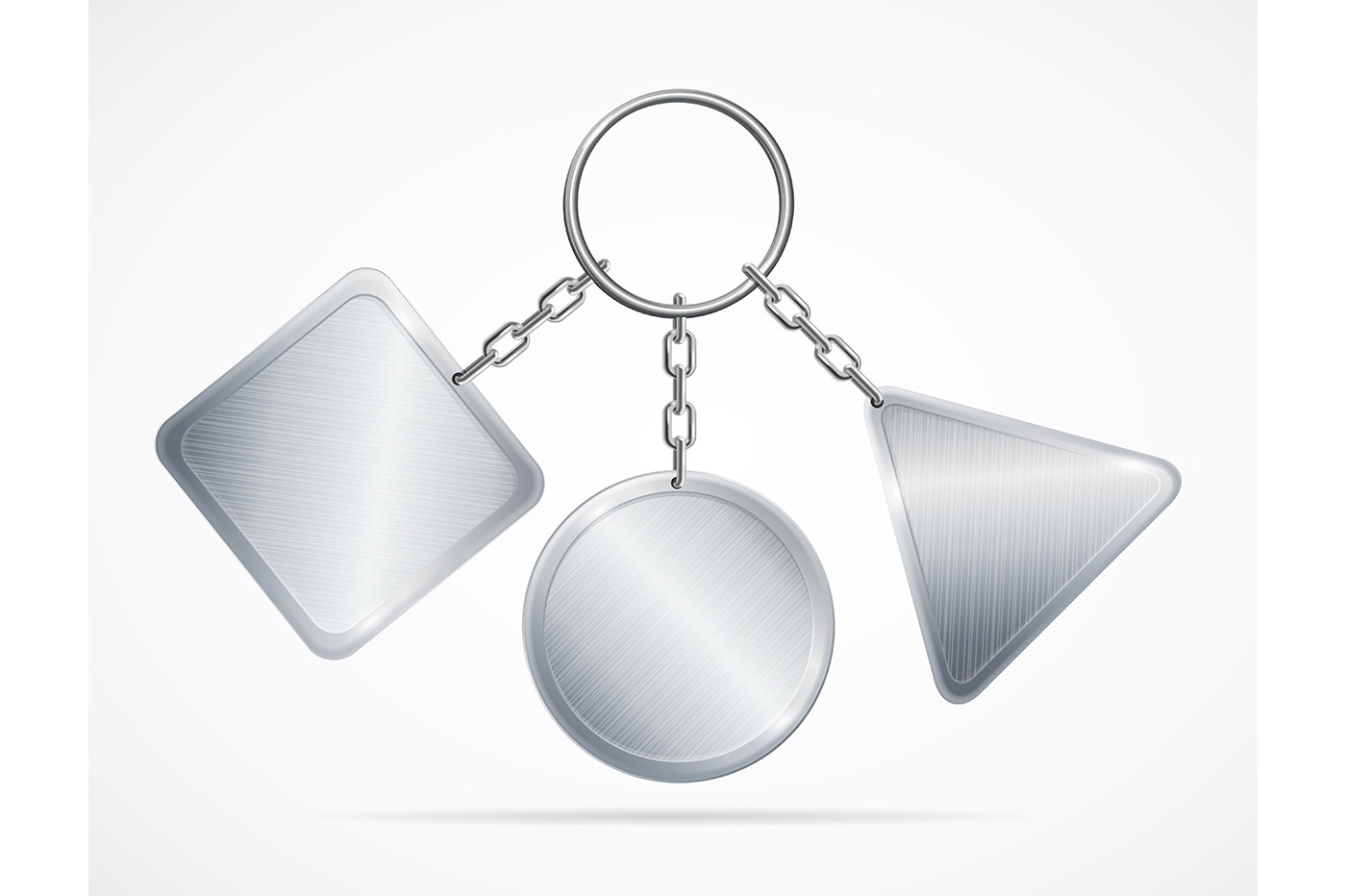Realistic Metal Keychains Set., an Object Graphic by More Shop