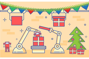 Christmas and New Year's conveyor.