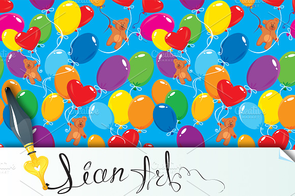 colorful balloons and teddy bears preview 2