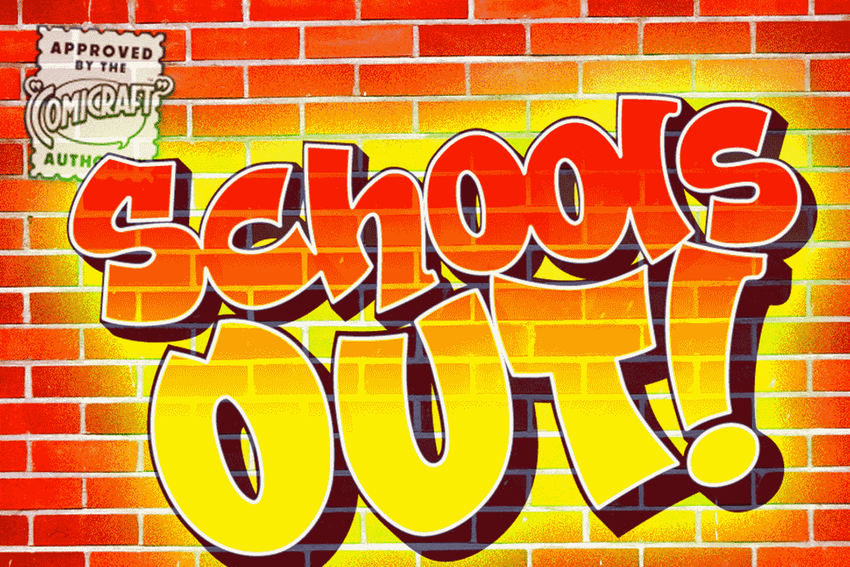 Schools Out - bold graffiti font