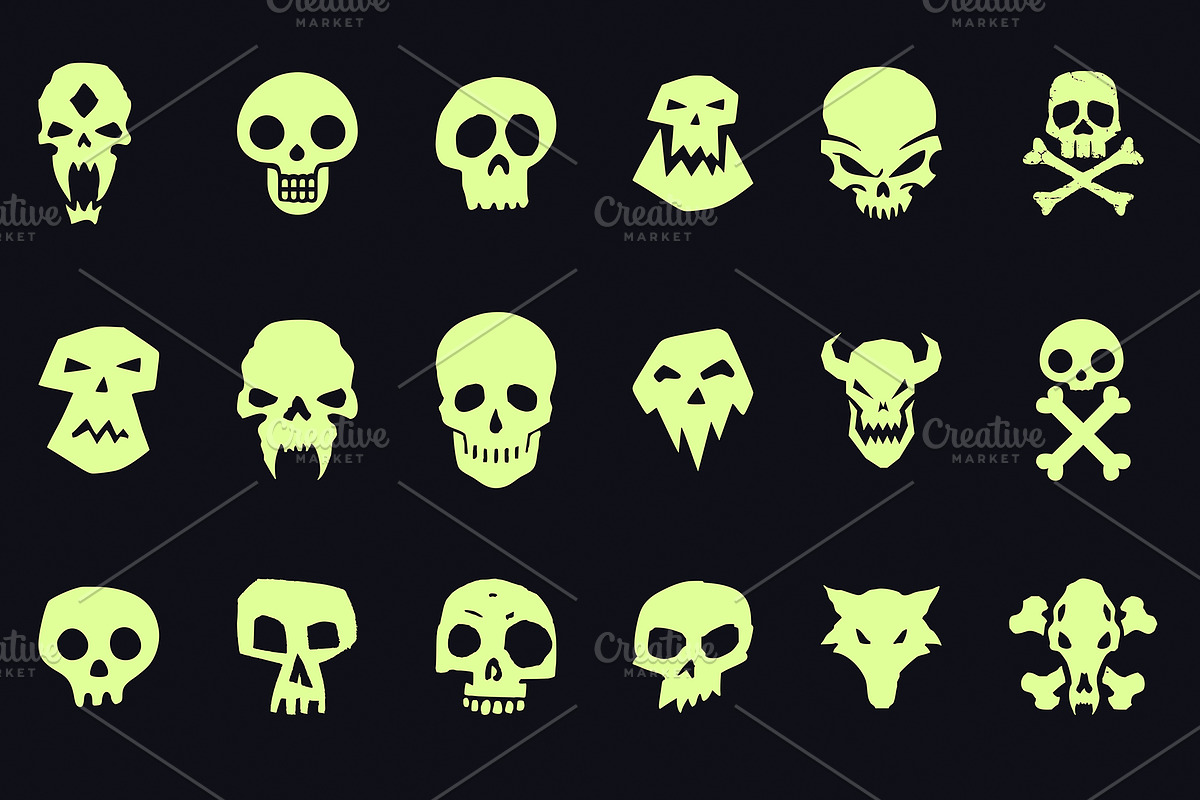 Skull & Horror Icon Collection, an Object Graphic by ProArt
