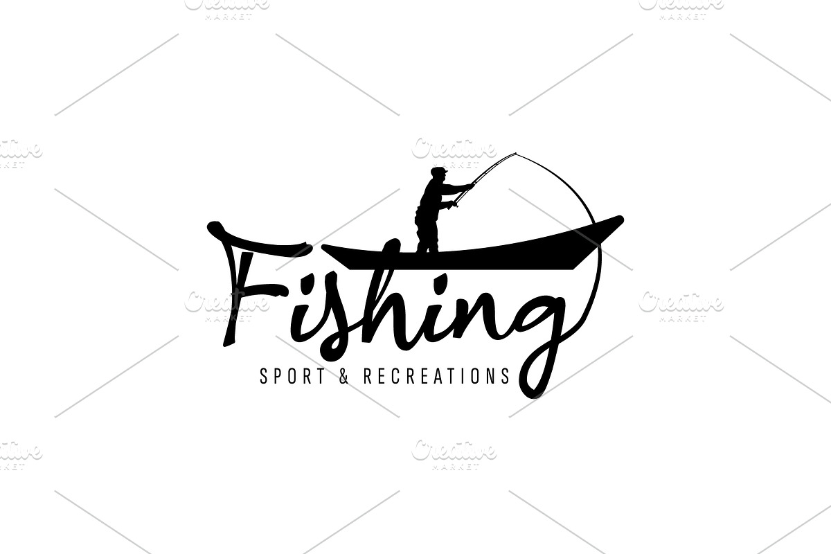 fishing logo illustration, a Branding & Logo Template by Dyn Studio