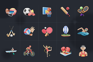 3D Sport Icons