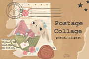 Postage elements. Collage elements., an Animal Illustration by Lesya Skripak (Thumbnail 1 of 6)