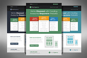 Flat Design Agency Flyer Template, a Flyer Template by Creativenauts (Thumbnail 1 of 4)