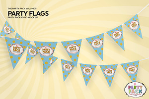 Party Flags / Bunting Mockup