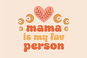 Boho Mama - Retro Groovy Font, a Sans Serif Font by Keithzo (Thumbnail 4 of 5)