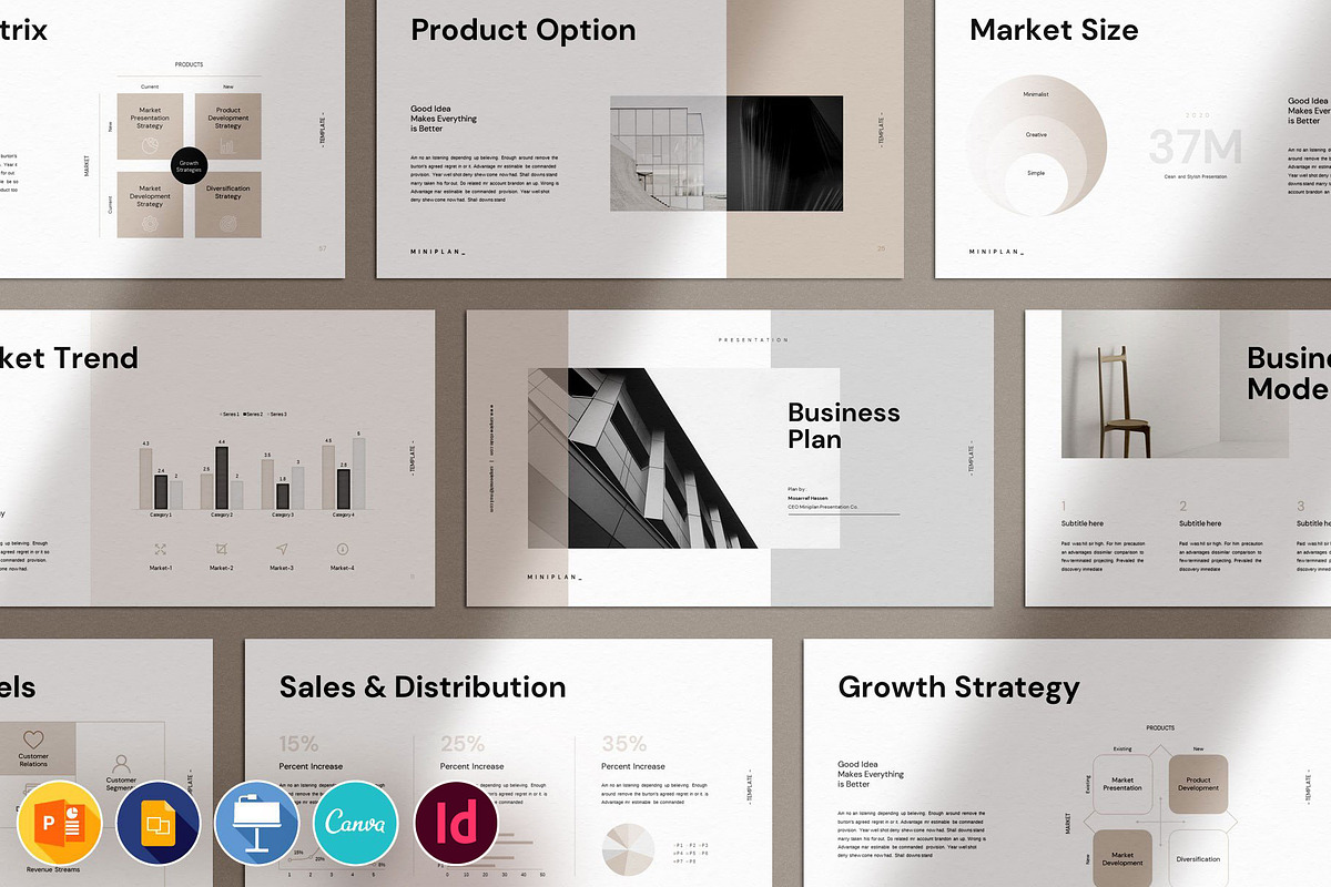 Business Plan PowerPoint Template, a Presentation Template by TemplatesForest (Photo 1 of 13)