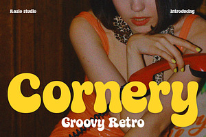Cornery Groovy Retro Font, a Serif Font by Rasio Studio