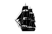 Vintage Sailing Ship SVG Bundle, an Illustration by Designs_River (Thumbnail 16 of 31)