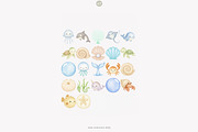 watercolor under the sea clipart, a Decorative Illustration by Pink Studio Art (Thumbnail 9 of 9)