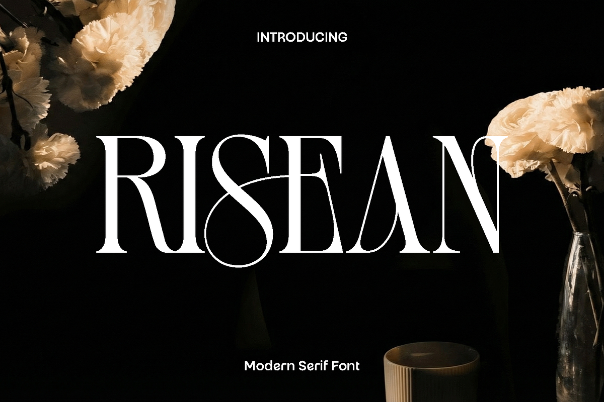 Risean Modern Serif Font, a Serif Font by Luna Shop (Photo 1 of 8)