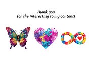 Watercolor Autism Awareness Clipart, a Healthcare Illustration by InkyQueenArt (Thumbnail 5 of 5)