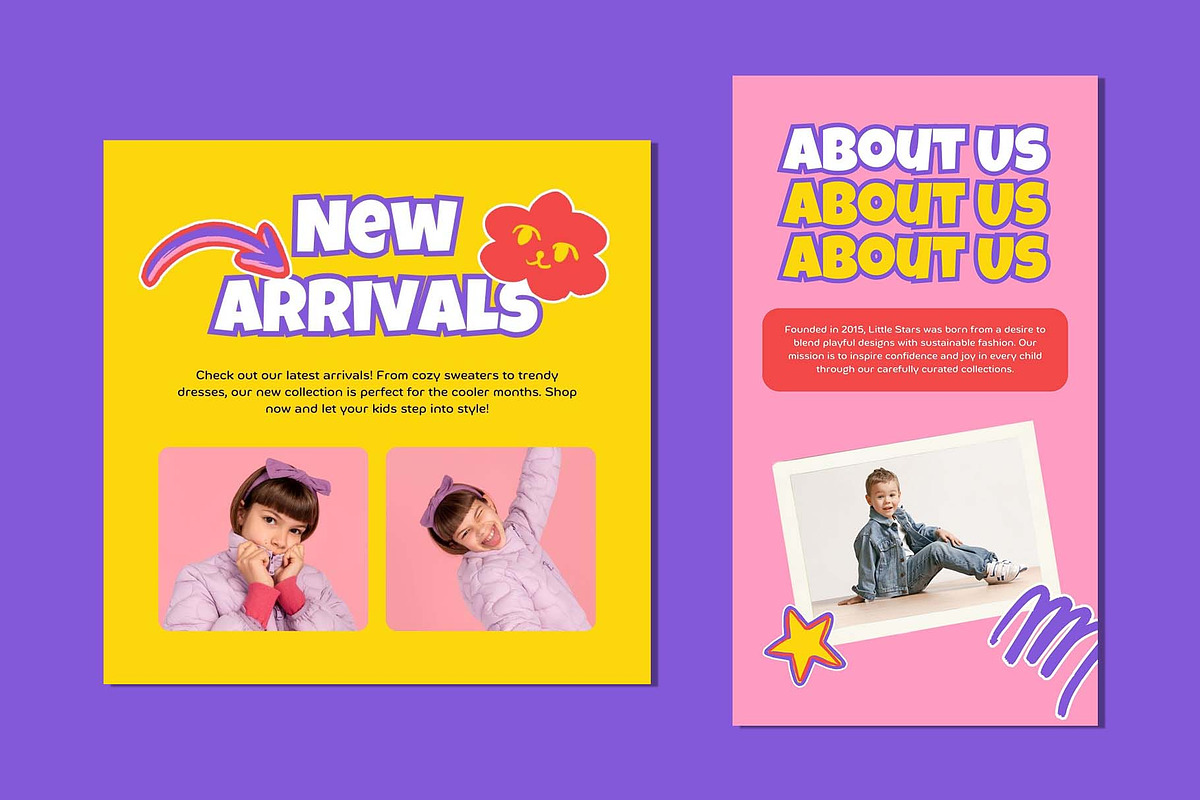 Sunny - Kids Fashion Socialmedia kit, a Social Media Template by Invisual Studio (Photo 2 of 14)