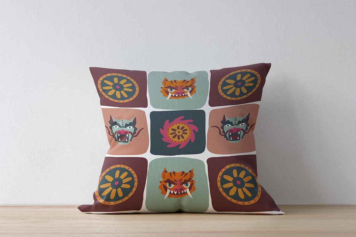 Oriental Folk clipart and patterns, an Animal Illustration by Paper Cherry (Photo 12 of 18)