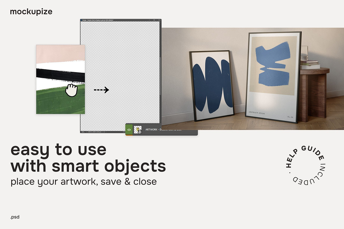 5x7 Two Frame Poster Mockup, a Household Mockup by mockupize (Photo 3 of 7)