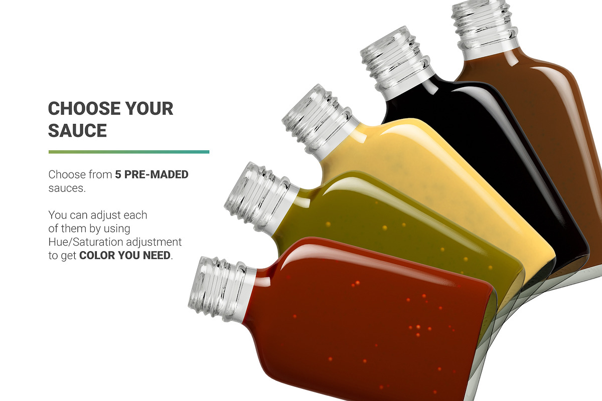 Sauce Bottle Mockup, a Cups & Container Mockup by AY Mock-Ups (Photo 5 of 14)