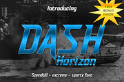 DashHorizon Sporty Racing Font, a Slab Serif Font by Anomali Creatype (Thumbnail 1 of 15)