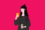 15 hand drawn girls illustration set, an Illustration by Plainly Simple Store (Thumbnail 6 of 13)