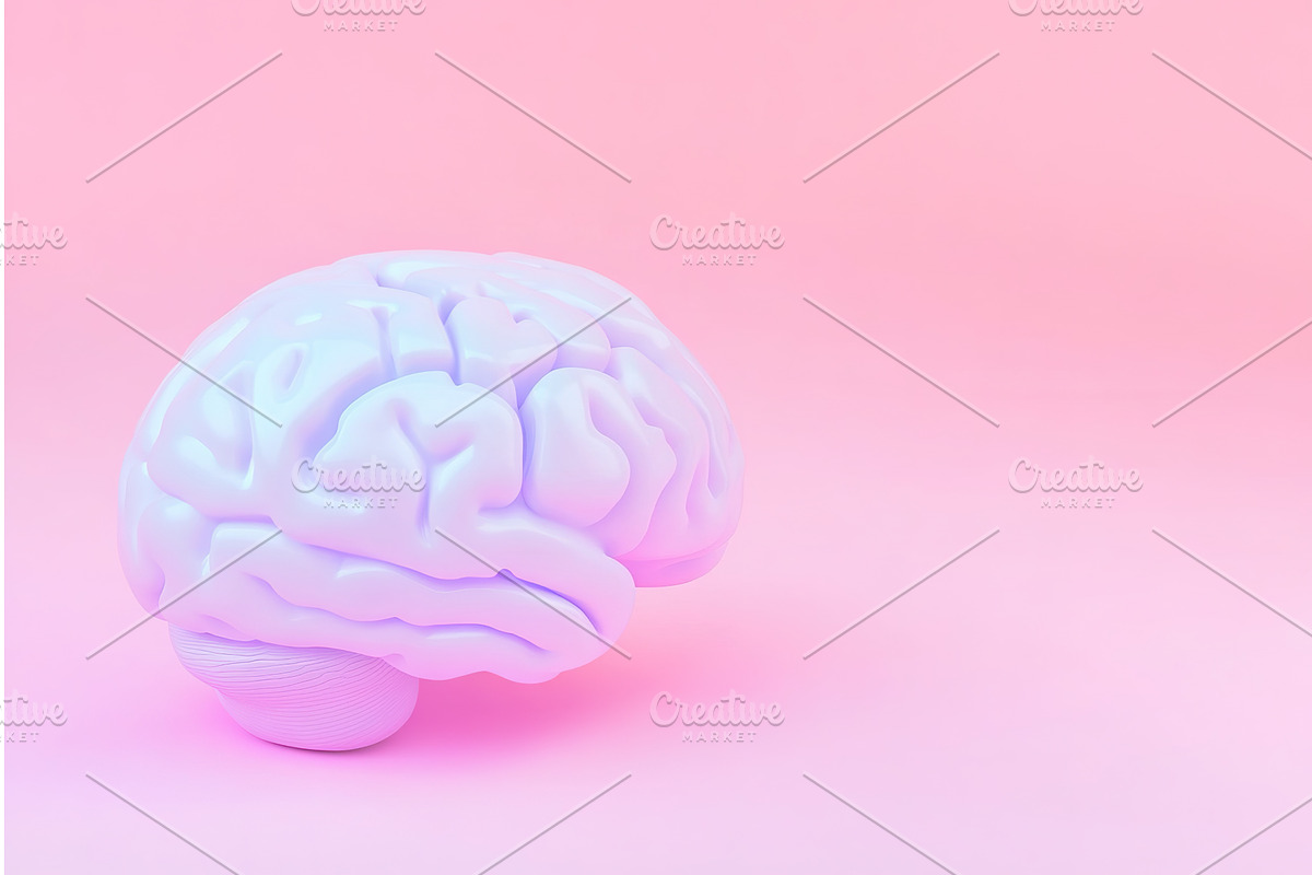 Abstract glowing artistic brain, an Illustration by Lermont51