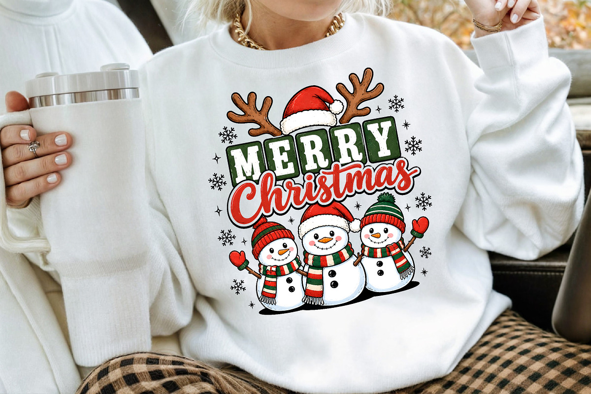 Merry Christmas Festive Snowmen PNG, a Seasonal Illustration by Creative Art (Photo 3 of 3)