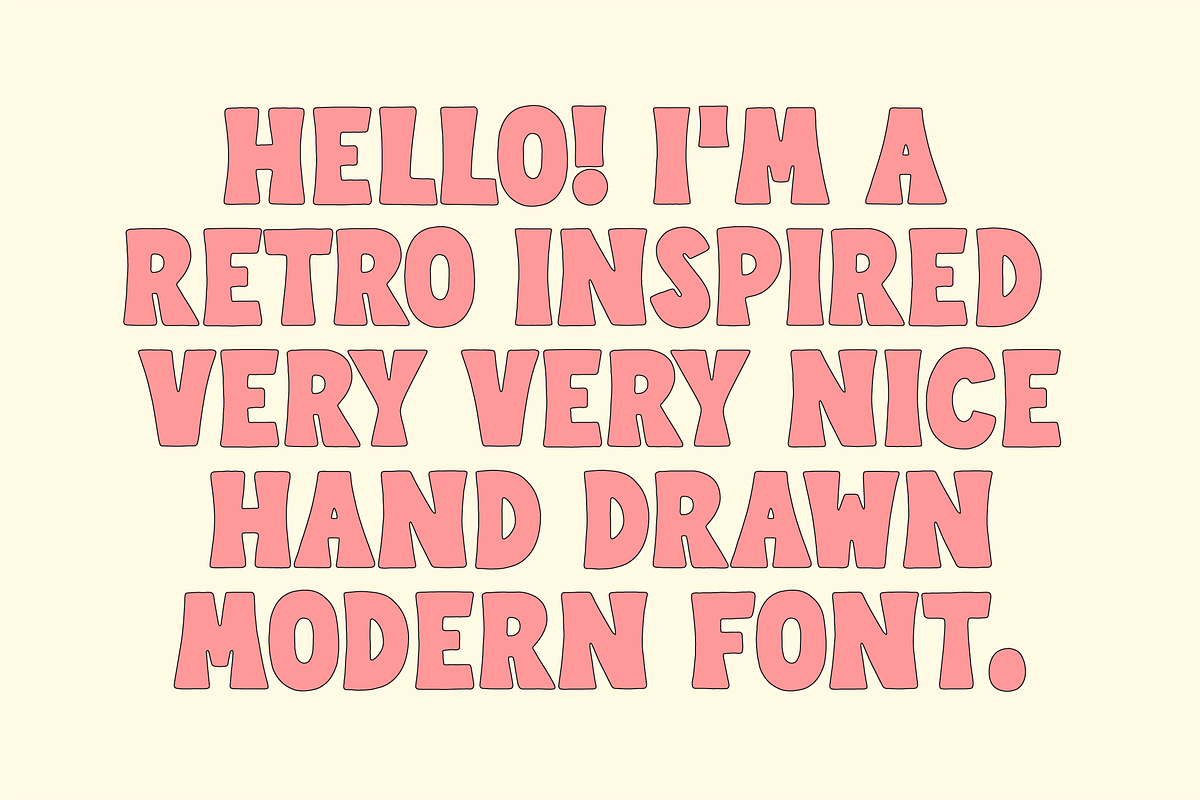 Very Font Family - Handmade Retro, a Sans Serif Font by Studio Funshop by Kelli (Photo 21 of 21)