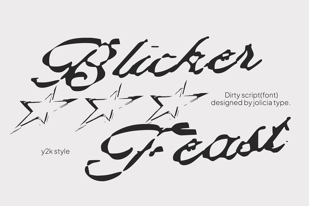 Blicker Feast | Dirty Script Font, a Script Font by Jolicia Type (Photo 1 of 11)