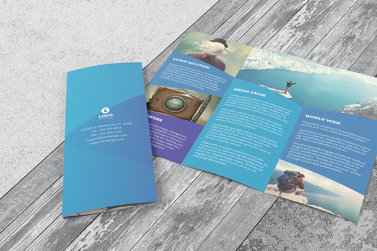 Tri Fold Brochure Mockup, a Print Template by zokidesign (Photo 10 of 16)