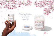 Cherry Blossoms clip art watercolor, an Illustration by Alena Sid (Thumbnail 10 of 16)