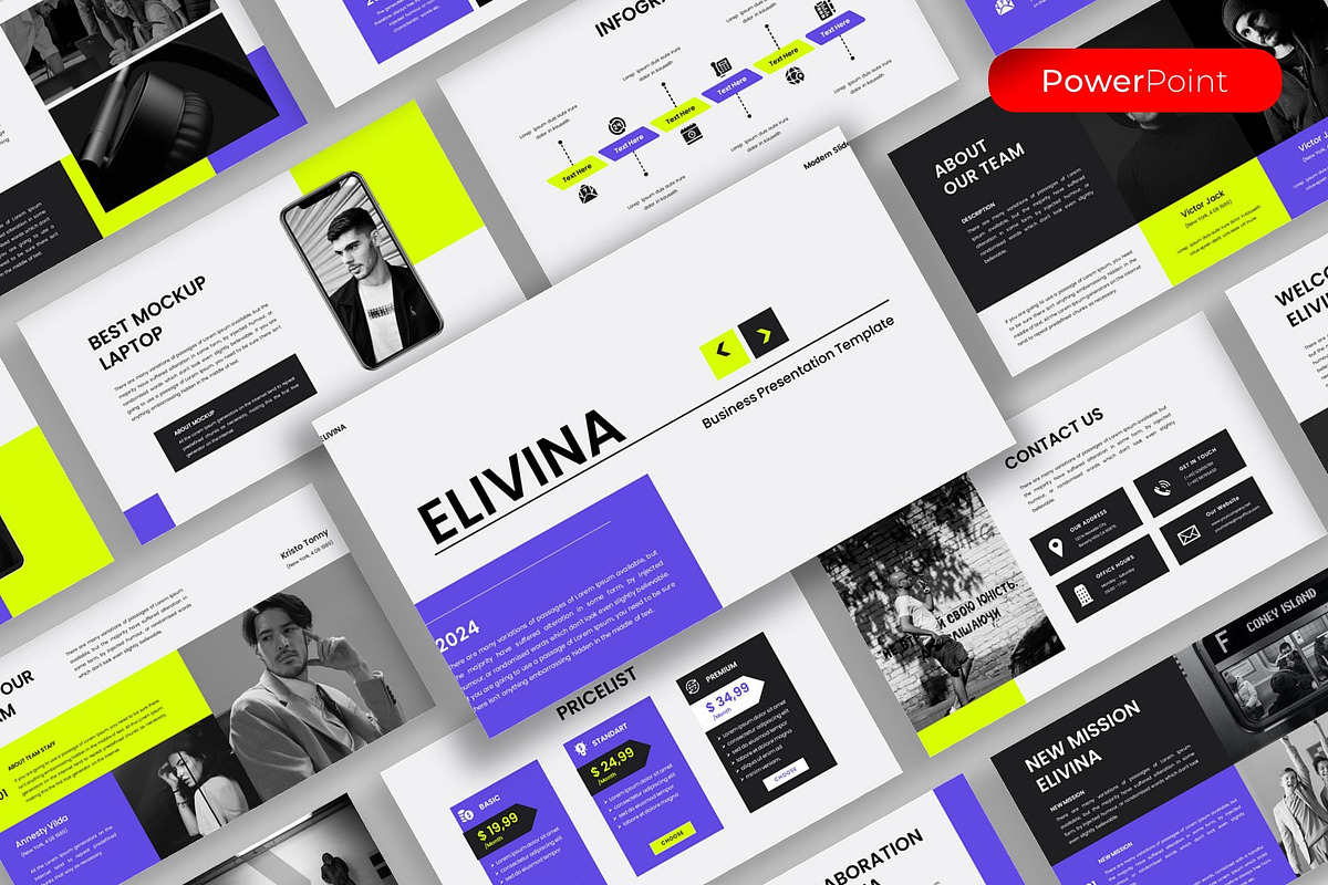Elivina – Business PowerPoint, a Presentation Template by kreatifreya (Photo 1 of 5)