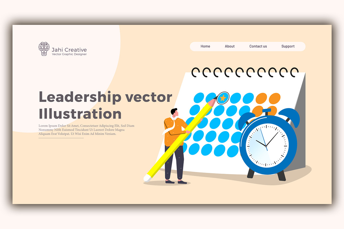 Website hero vector illustration., a Landing Page Template by Hi Dream (Photo 3 of 6)