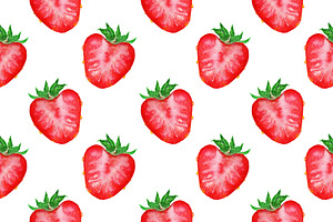 Strawberry seamless pattern texture