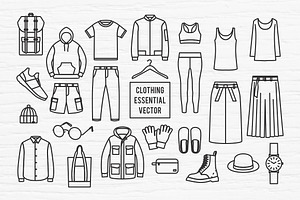 Clothing Essential Vector