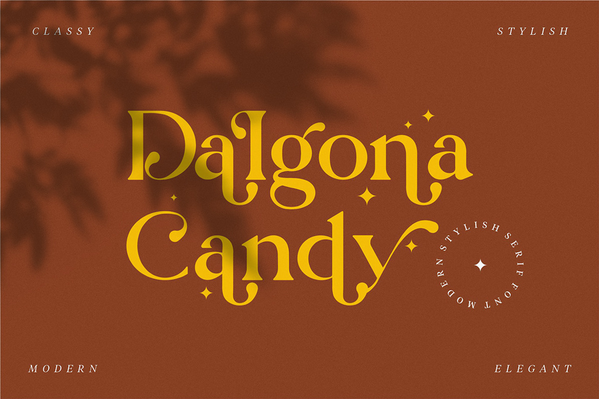 Dalgona Candy Modern/Vintage Font, a Serif Font by Typegoals Studio (Photo 1 of 8)