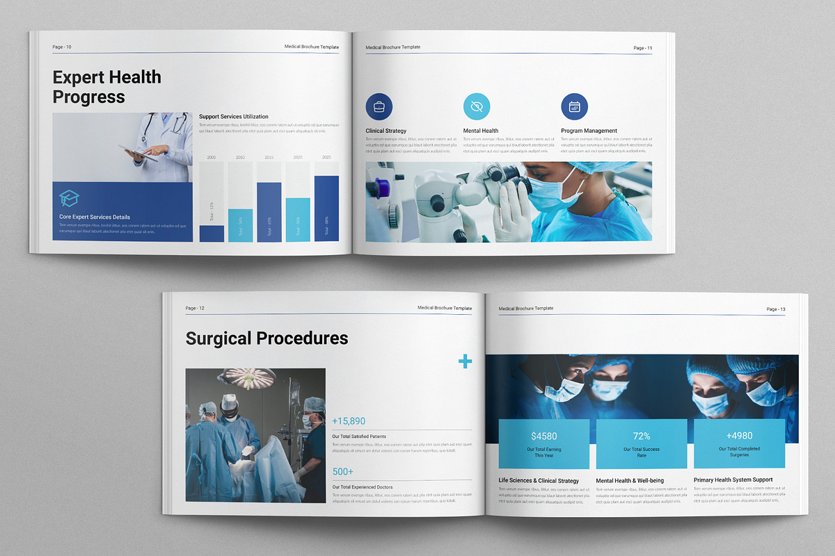 Medical Brochure Template Landscape, a Brochure Template by E-Type (Photo 5 of 7)