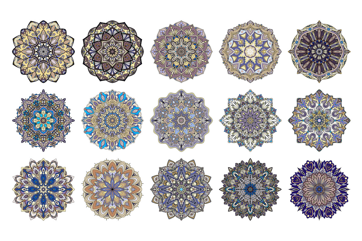 Mandalas big bundle design elements, a Pattern Graphic by Tierre3012 (Photo 8 of 21)