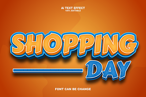 Shoping Day Editabele Text Effects.