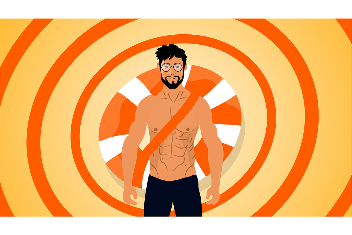 man in summer day, a Person Illustration by foxndeer (Photo 2 of 4)