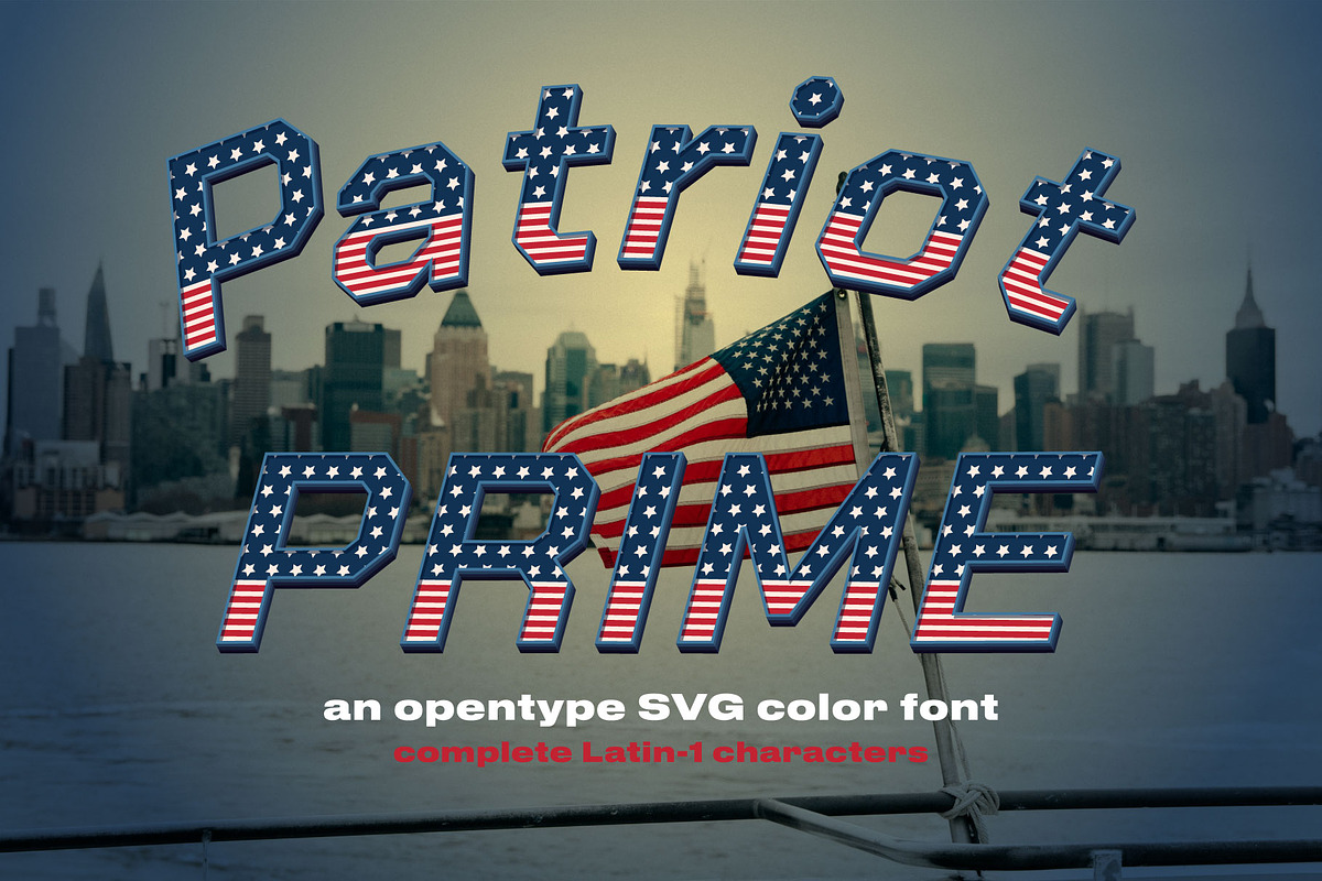 Patriot Prime color font, a Sans Serif Font by Zimages (Photo 1 of 10)