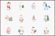 Christmas Unicorn Clipart Sublimatio, an Illustration by Sublimation Artist (Thumbnail 3 of 6)