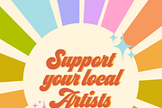 Retro Rainbow Canva Templates for IG, a Social Media Template by Dear Darling Design (Thumbnail 11 of 13)