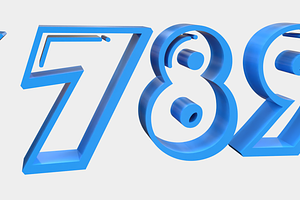 3D Plastic Numbers