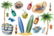 Summer vacation on the beach., a Seasonal Illustration by IrynaPanashii (Thumbnail 3 of 9)